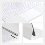 for iPad Air 13 inch case Keyboard M3 2025 & M2 2024,Magic Keyboard for iPad Pro 12.9 (6th,5th,4th,3rd Gen),Magnetic Attach,Multi-Gesture Trackpad,7-Color Backlit,Shortcut Keys,White