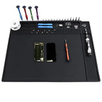 Anti Static Mat Includes ESD Wristband and Grounding Wire and Grounding Plug for Electronics Repair, Premium Heat Resistant ESD Safe Soldering Mat (17.7" x 13.6")