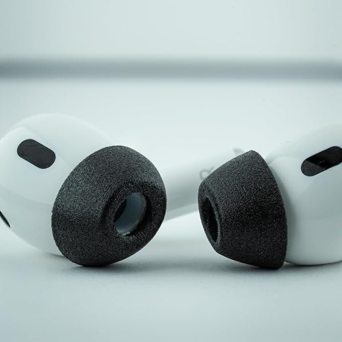 Comply TrueGrip MAX | Premium Memory Foam Replacement Earbud Tips for Apple AirPods Pro 1 & 2 | Long Lasting Comfort, Extreme Durability, Secure Fit, Superior Noise Isolation| Black (Large) (3 Pairs)