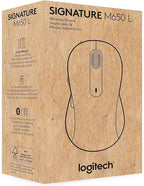 Logitech Wireless Mouse Signature M650 L Full Size - Large Hands, 2-Year Battery, Silent Clicks, Customizable Buttons, Bluetooth, PC/Mac/Chromebook - Black, Right-Handed, Large