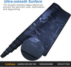 Gaming Mouse Pad Large Anti-Slip Rubber Base Size 47.2x15.7 in (47.2X15.7IN, 120x40 Map)