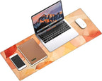 Galdas Gaming Mouse Pad XXL XL Large Long Extended Big Mousepad Non-Slip Rubber Keyboard Mouse Pad with Stitched Edges for Laptop Home Office (31.5x11.8x0.08 Inch) -Fall Leaf