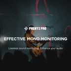 Phenyx Pro in Ear Monitor for Musicians, UHF Wireless in-Ear Monitors System, Mono 2-Channel IEM, Metal Stage Monitor w/ 2x50 Frequencies, 164ft Long Coverage, Rack Mount Kit (PTM-22, 4 Bodypacks)