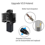 JUUPINE Upgraded Bambu Labs Hotend X1 Carbon Assembly for Bambu Lab X1/X1C 3D Printer,24V 60W Ceramic Heater HotEnd Kit with Removable Hardened Steel 0.4mm Nozzle for Bambu Labs X1 Series 3D Printers