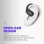 Raycon Essential Open Earbuds – True Wireless Open Ear Bluetooth 6.0 Headphones, Ultra-Lightweight, Comfort Hook Design, IPX5 Water Resistant, 36 Hours of Battery Life (Black)
