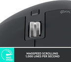 Logitech MX Master 3S Wireless Mouse Standard Edition with Logi Bolt USB Receiver, Ultra-fast Scrolling, Ergo, 8K DPI, Track on Glass, Quiet Clicks, USB-C, Bluetooth, Windows, Linux, Chrome - Graphite