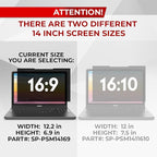 Magnetic Laptop Privacy Screen 14 Inch 16:9 - Removable Computer Privacy Filter Shield and Protector