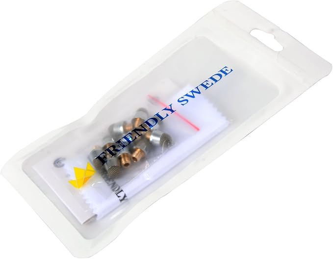 The Friendly Swede Stylus Replacement Tips for Extra Long Fiber Stylus Pen — 10-Pack Tips with Touchscreen Cleaning Cloth