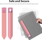 Doormoon Pencil Holder Compatible for iPad 2020/ Air/ 9.7 / Pro 10.5/12.9, Detachable Elastic Compatible for Apple Pencil 4th Gen Leather Sleeve Pocket Pouch, Pink Pink