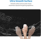 Japanese Sea Wave Large Mouse Pad, Anime Black Gaming, Extended Kanagawa Mat Desk Pad, 3mm Thick Long Non-Slip Rubber Base Mice Pad, 31.5 X 11.8 Inch