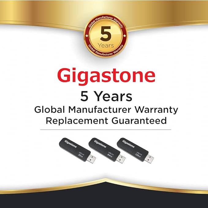 GIGASTONE V30 64GB USB 2.0 Flash Drive 5-Pack, Capless Retractable Design Pen Drive, Carbon Fiber Style, Reliable Performance & Durable
