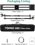 Accsoon Toprig S60 Camera Slider Motorized and Support Arms