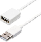 StarTech.com 2m White USB 2.0 Extension Cable Cord - A to A - USB Male to Female Cable - 1x USB A (M), 1x USB A (F) - White, 2 meter (USBEXTPAA2MW)