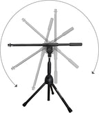 AxcessAbles Short Microphone Stand with Boom Arm | Low Profile Mic Tripod Stand for Kick Drums | Guitar Amp Stand | Low-Pro Mike Stand (MS-101L)