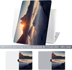 Batianda Design Case for M1 MacBook Air 13 Inch Model A2337 A2179 A1932 2021 2020 2019 Release,3D Painted Landscape Series Hard Shell with Keyboard Cover & Screen Protector, Sunrise