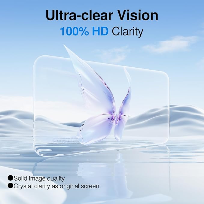 SMARTDEVIL [3+3 Pack for Google Pixel 8 Screen Protector with Camera Lens Protector, Finger Print Reader Compatible, Fast & Easy Installation, Clear 9H Tempered Glass Film, Alignment Frame
