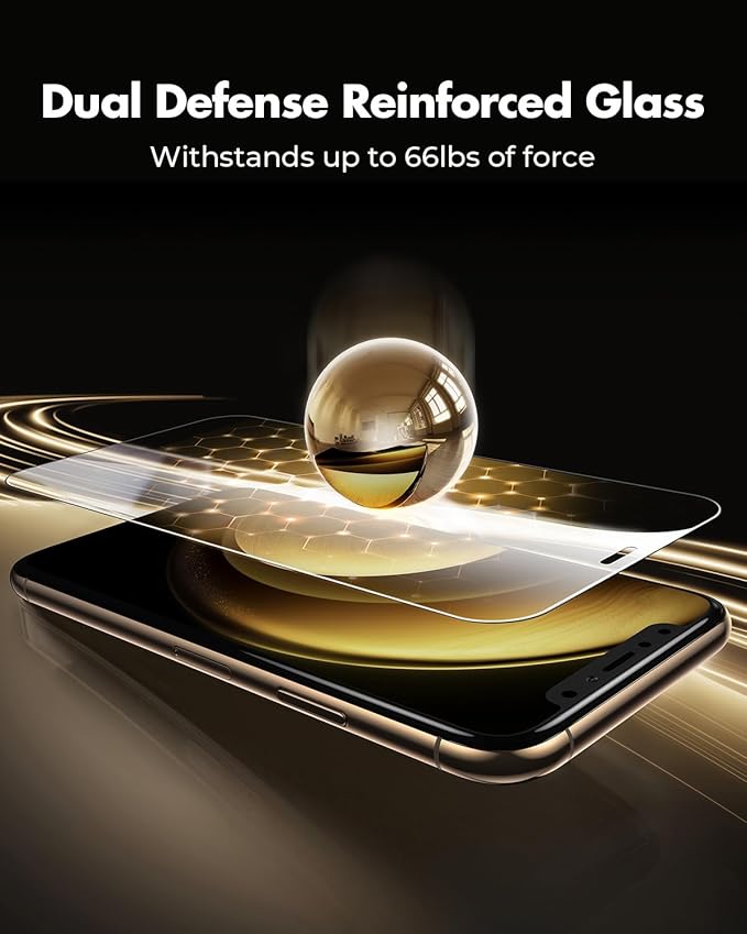 UNBREAKcable Tempered Glass Screen Protector Film for iPhone X/11 Pro/XS (5.8 Inches) [Pack of 2] HD 9H Hardness [Anti-Scratch, Anti-Fingermarks, Bubble Free and Ultra Clear]