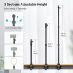 SmallRig Camera Desk Mount Table Stand, Adjustable Light Stand 15"-35", Tabletop C Clamp for DSLR Camera, Ring Light, Live Streaming, Photo Video Shooting