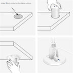 2 inch Desk Power Grommet with PD 20W USB C,Ultra-Flat Plug Power Strip,Recessed Outlet,Desktop Power Grommet for Office PC Desk Cable Cord Cover,Table Outlets for Home, Office,6 ft Cable(White)