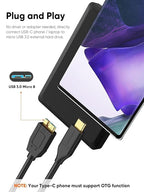 CableCreation 1FT*2 USB C to Micro B Cable,10Gbps Speed External Hard Drive Braided,USB 3.1 Type C to Micro B Work for iPhone 15/16,Seagate WD Westgate My Passport,MacBook Pro,iPad/Tablet,Black