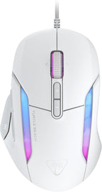 Turtle Beach Kone II – Wired Ergonomic RGB Gaming Mouse, 26K DPI Optical Sensor, 100M Click Life Optical Switches, 23 Customizable Inputs, 4D Scroll Wheel, Pure PTFE Glides - Arctic White