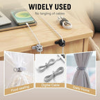 Silicone Cable Ties, Magnetic Data Cable Organizers Reusable Cable Ties Wire Organizer Adjustable Fastening Cable Straps Magnetic Silicone Cable Straps Cord Organizer for Bundling Earphone