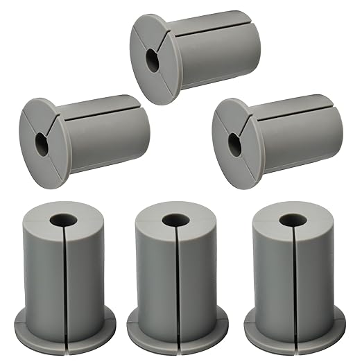 6pc Starlink Cable Grommet 1" Silicone Waterproof Wall Hole Pass Through Split Cable Bushings for TV Wire Ethernet Cord, Starlink Cable Routing Kit Accessories, 52.5mm/2.07" Ht, Grey
