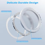 imluckies Magnetic Base Compatible with PopSocket Phone Grips and MagSafe iPhone Series Case, Removable Kindle/Phone Holder Base, Thin & Light Portable Plate, Matte Clear