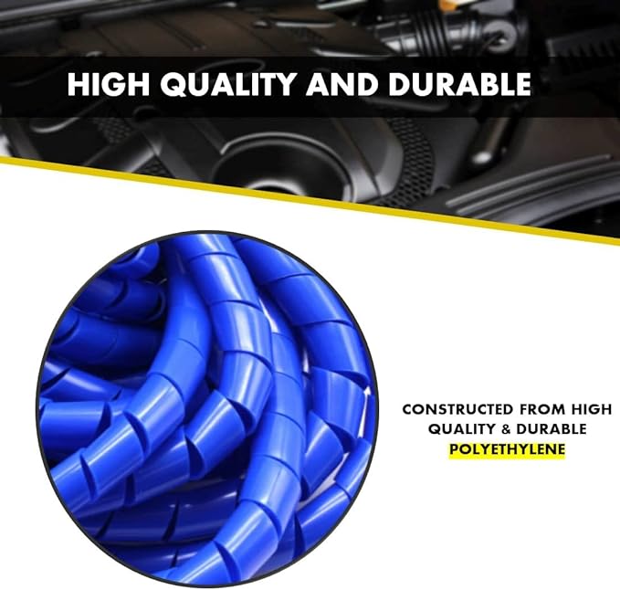 Kable Kontrol Vortex Spiral Cable Wrap - 1/4” Inch 100’ Feet Long - Hose Protector Flexible Polyethylene Wire Conduit Tubing Cable Sleeve Cord Cover to Organize Wires – Black