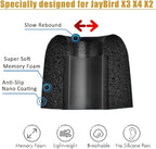 Memory Foam Tips for JayBird Earbuds Series 60S Slow Rebound Replacement Ear Tips for JayBird Tarah JayBird Run Air JayBird Freedom JayBird X4 X3 X2 Earbuds 3 Pairs M