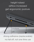 Aulumu G07 Pop Up Leg Stands Laptop, Super Portable Cooling Laptop Stand, Ergonomic Laptop Riser Lift for Desk for MacBook, All Laptops, Tablets, 8-20'', Black