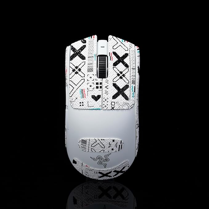 Grip Tape for Razer Viper V3 Pro - Anti-Slip,Enhanced Control, Sweat Resistance,Improves FPS Gaming Grip & Mouse Protection [Pre-Cut] Printsteam White