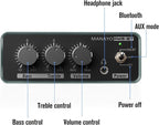 Bluetooth Phono Turntable Preamp, Phonograph Preamplifier with RCA Input, RCA/Bluetooth Output, Phono Preamp for Vinyl Record Player with Phono and Line Level Output Switch Audio Receiver