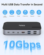 Selore USB C Dock 3 HDMI, Docking Station Dual Monitor,16 in 1 Laptop Docking Station 3 Monitors with Triple HDMI,10G USB A/C 3.1,100W PD,SD/TF,Ethernet,USB C Hub,USB C Dongle for Windows Mac