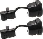 HJ Garden 10pcs Wire Cover Round Cable Wire Strain Relief Bush Grommet Round Strain Relief Bushing Electric Cable Protection Cord Buckle, Black