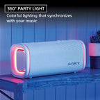 Sony ULT Field 5 Wireless Portable Bluetooth Speaker, IP67 Waterproof, Dustproof, and Rustproof with Enhanced Bass, 25 Hour Battery, 360° Party Light, and Shoulder Strap (SRSULT50W), Off White
