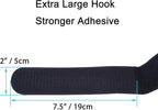 Extra Large 4 Pack 2 x 37 Inches Hook and Loop Strap, Reusable Fastening Cable Tie Down Straps by Wisdompro - Reusable, Durable Functional Cinch Cable Straps for Your Home, Office, Workspace