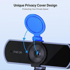 UGREEN 2K Webcam for PC Ultra HD 1080P Computer Webcam with Microphone, PC Camera with Privacy Cover, USB Web Camera for Streaming, Conference, Video Calling, Zoom, Skype, Teams, FaceTime, Grey