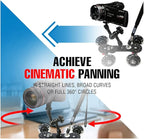 Vidpro SK-22 Professional Skater Dolly - Rolling Slider for DLSR Cameras & Camcorders Ideal for Low-Level Shooting & Panning 25 Lbs Capacity Smooth Rubber Wheels 7 Mounting Points & Extendable Handle