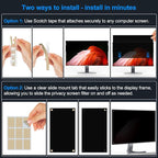 [2-Pack] 23 Inch Privacy Screen for Monitor Computer Screen Privacy Filter for 16:9 Widescreen Monitor Desktop PC Monitor Privacy Film Monitor Privacy Shield and Anti-Glare Protector