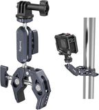 SMALLRIG Camera Mount Clamp, Ballhead Magic Arm and Adapter for Gopro, Camera Monitor Mount with 1/4"-20, 3/8"-16 Threaded Holes, Super Clamp for Gopro/DSLR/Stabilizer