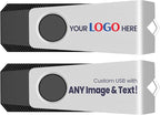 Customizable Flash Drives 4GB, Wooolken Personalized USB 2.0 Drive 10/20/50/100 Pack, Custom Thumb Drive Engraved Logo USB Drive (Mixcolors)