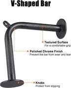 SERTT Workout Cable Machine Attachment for Home Gym, LAT Pulldown Attachments, Cable Accessories for Weight Training, Straight Pull Down Bar, Tricep Rope, Double D Row Handle, V-Shaped Bar