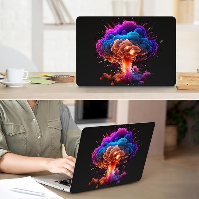 Compatible with MacBook Air 13 inch Case 2025 2024-2022 M4 A3240 M3 A3113 M2 A2681, Plastic Hard Shell&Keyboard Cover&Screen Film&Webcam Cover for MacBook Air 13.6 inch Case, Explosion