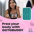 Classic - Silicone Suction Phone Case Adhesive Mount - Hands-Free, Strong Grip Holder for Selfies & Videos - iPhone & Android Compatible - 2.25″ x 3.25″, Turquoise