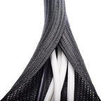 ZhiYo 6.6ft - 1 inch Cable Sleeve, Cord Wrap Wire Protector Tubing for Pets, PC Cable Wrap, Computer Cable Management Sleeve - Black