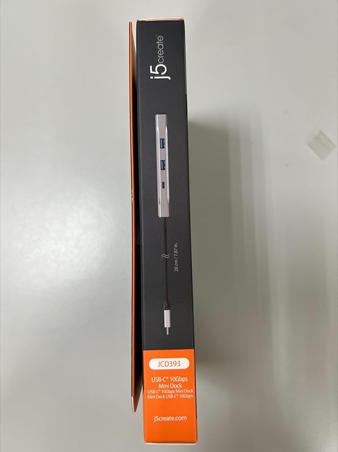 j5create Laptop Docking Station, 9-in-1, 4K60Hz HDMI, USB-C 10Gbps, 2 USB-A 10Gbps, 100W PD with USB-C 5Gbps, Ethernet, SD 4.0 Card Reader, for MacBook, XPS, Surface Pro (JCD393)