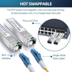 5 Pairs 10G BIDI SFP+ Single Mode Fiber Module Network Transceiver, LR SM 1270nm 1330nm 10km, Simplex LC Interface for Switch, Router, Firewall, Network Card, Server etc