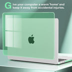 CISSOOK Compatible with MacBook Air 13.6 inch Case 2022 2024 2025 Release A2681 A3113 A3240, Plastic Hard Shell Case with USB Adapter for MacBook Air 13 inch M2 M3 M4 Chip, Clear Green