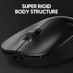 Pulsar Gaming Gears - X2A ES Wireless Gaming Mouse, Ambidextrous, Optical Switch, OLED Display, Driverless, PAW3395 Sensor, 100H Battery, 4K dongle Included (Medium, Black)